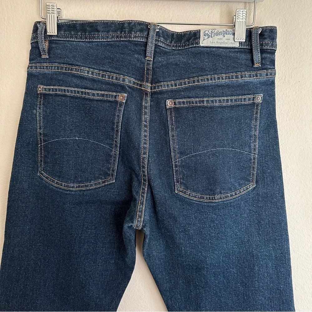 Stronghold Denim Jeans Mens 32 Dark Blue Slim Straight Button‎ Fly Made in USA